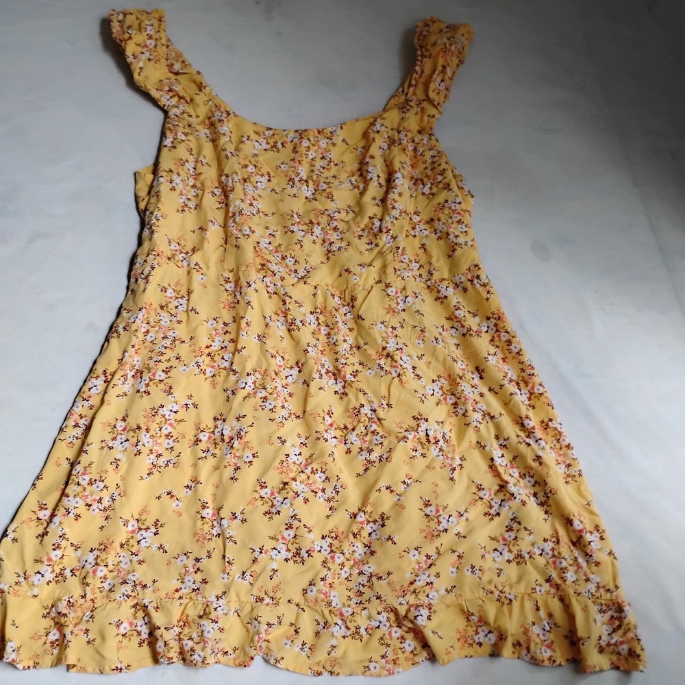 Old‎ Navy Dress 4x Babydoll Ruffle Floral Cottage Core Peasant Beach Boho